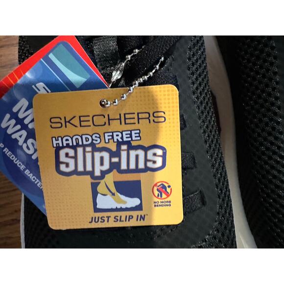 Skechers Go Walk Slip-In Sneakers - Black - Sz 7 Wide Stylish Comfort Shoes NWT - Picture 11 of 11